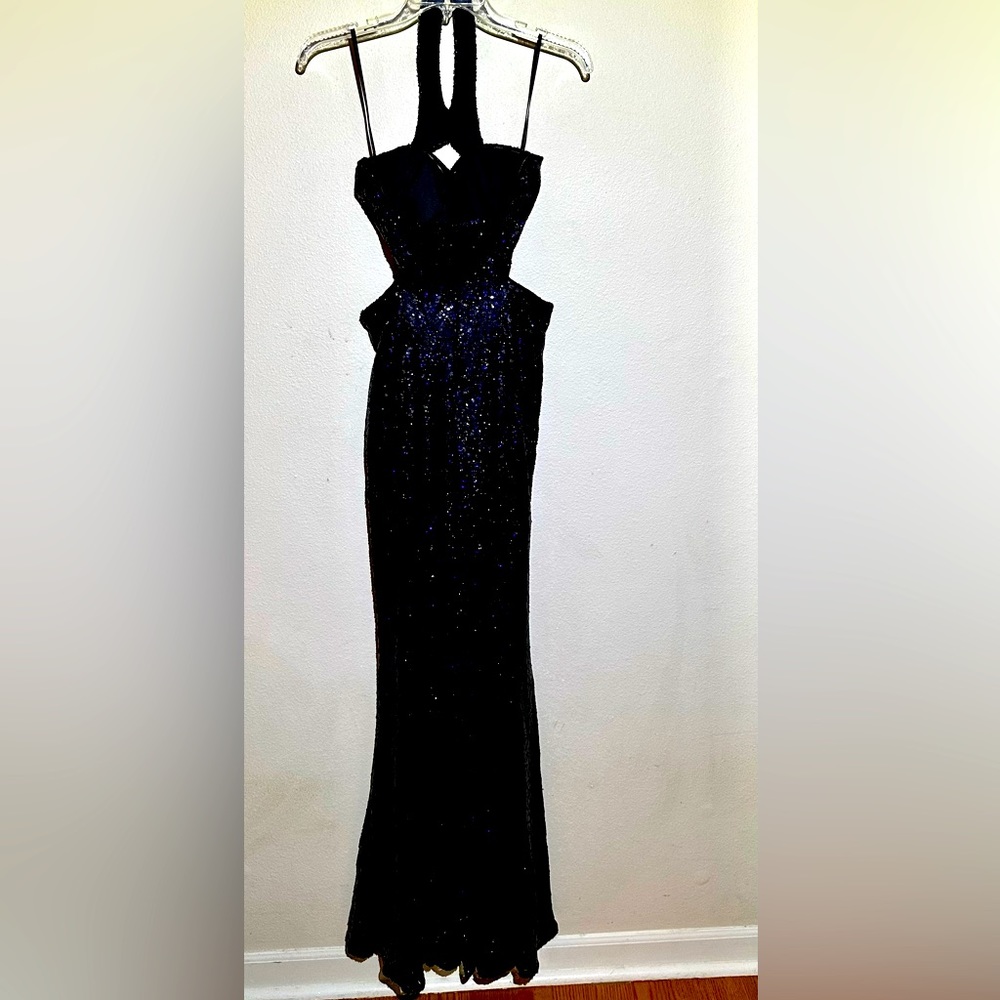 Deep Blue Sequin Gown